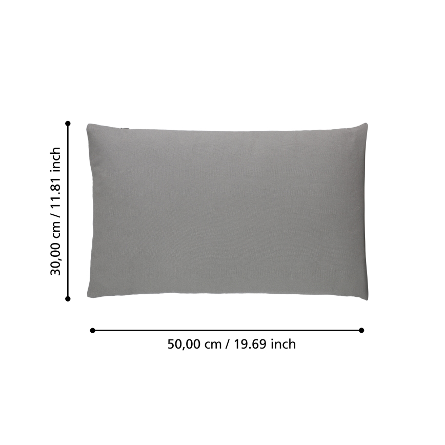 Eglo 420027 - Decorative cushion ILES 30x50 cm grey