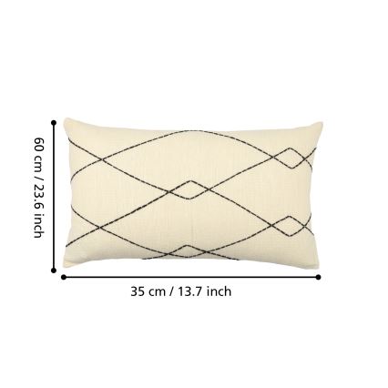 Eglo 420042 - CHEVERY Decorative Cushion 35x60 cm Beige/Black