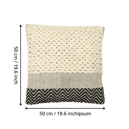 Eglo 420049 - CHEVERY Decorative Cushion 50x50 cm cream/black