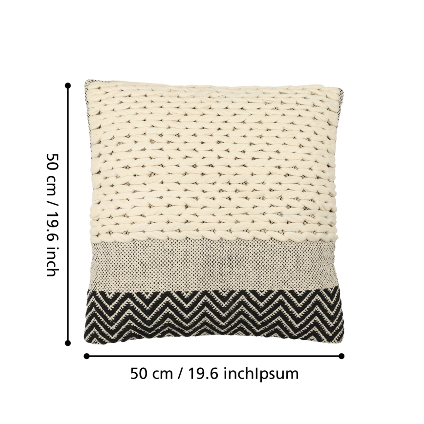 Eglo 420049 - CHEVERY Decorative Cushion 50x50 cm cream/black