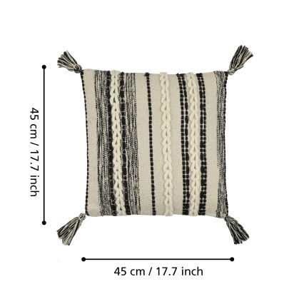 Eglo 420055 - Decorative cushion CHEVERY 45x45 cm cream/black