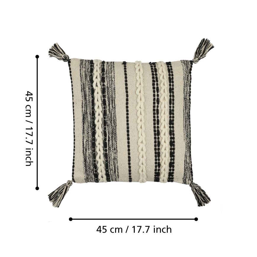 Eglo 420055 - Decorative cushion CHEVERY 45x45 cm cream/black