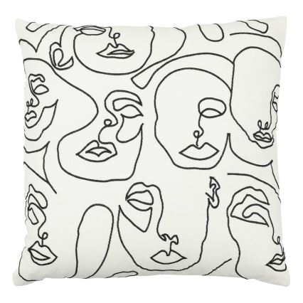 Eglo - Decorative pillow 45x45 cm white/black