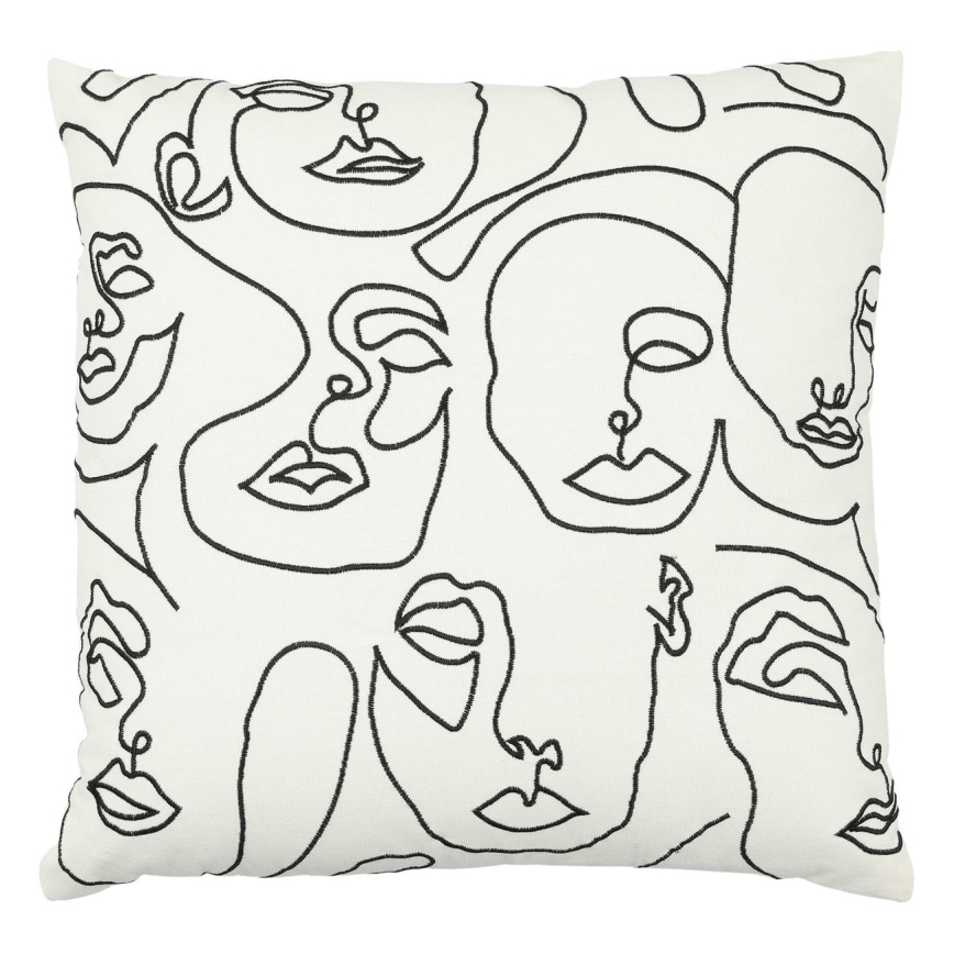 Eglo - Decorative pillow 45x45 cm white/black