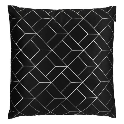 Eglo - Decorative pillow 45x45 cm black/silver