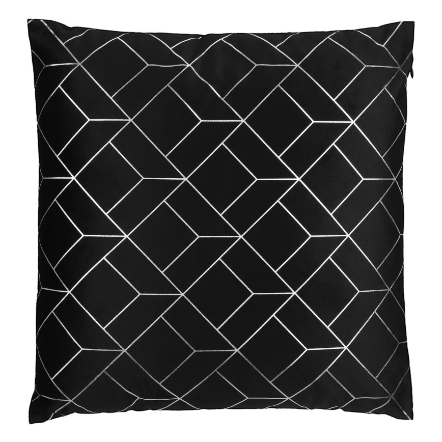 Eglo - Decorative pillow 45x45 cm black/silver