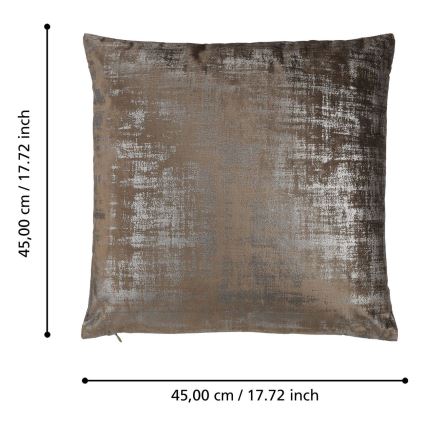 Eglo - Decorative pillow 45x45 cm brown