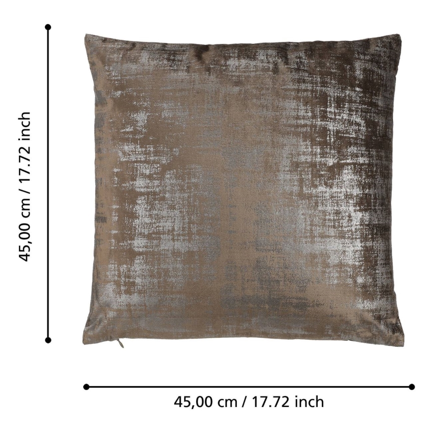 Eglo - Decorative pillow 45x45 cm brown