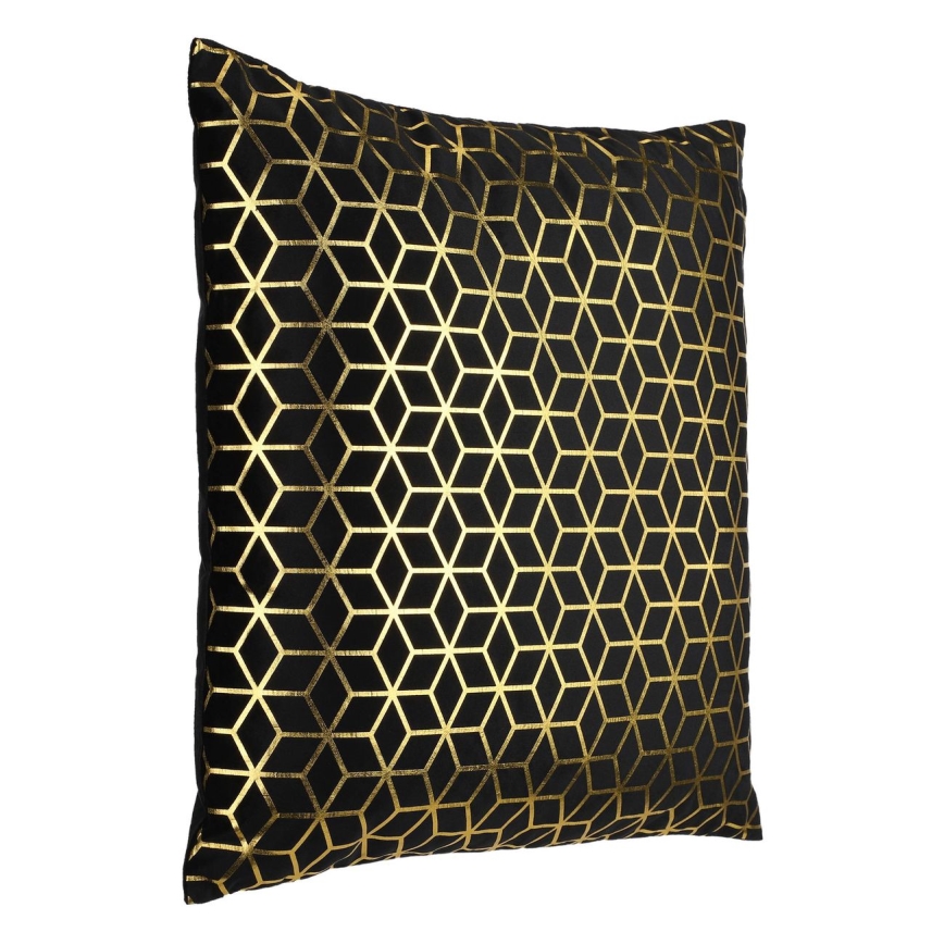 Eglo - Decorative pillow 45x45 cm black/gold