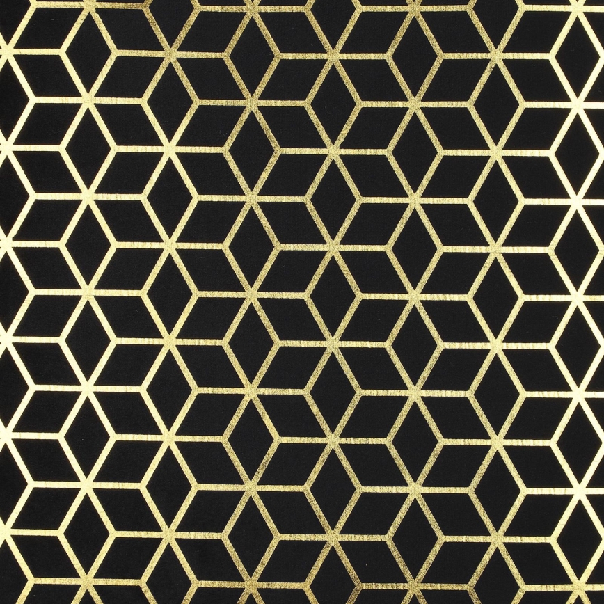 Eglo - Decorative pillow 45x45 cm black/gold