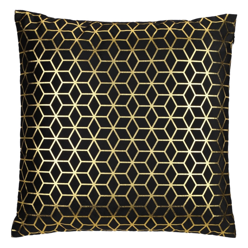 Eglo - Decorative pillow 45x45 cm black/gold