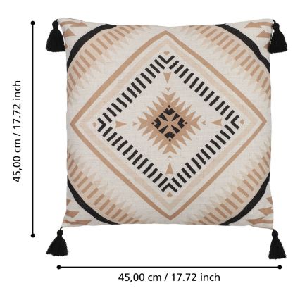 Eglo 420079 - CHEVERY Decorative Cushion 45 x 45 cm Beige/Black