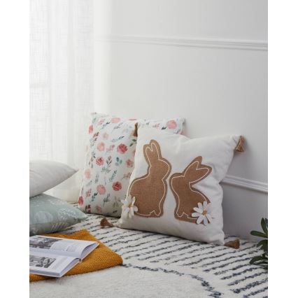 Eglo 420097 - CHEVERY Decorative Cushion 45x45 cm Beige/Brown