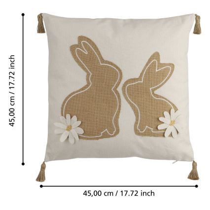 Eglo 420097 - CHEVERY Decorative Cushion 45x45 cm Beige/Brown