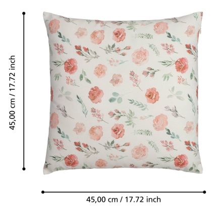 Eglo 420102 - GEBENG Decorative Cushion 45x45 cm White/Pink