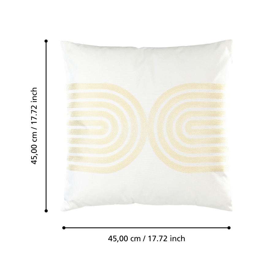 Eglo 420238 - BERHALA Decorative Cushion 45x45 cm white/beige