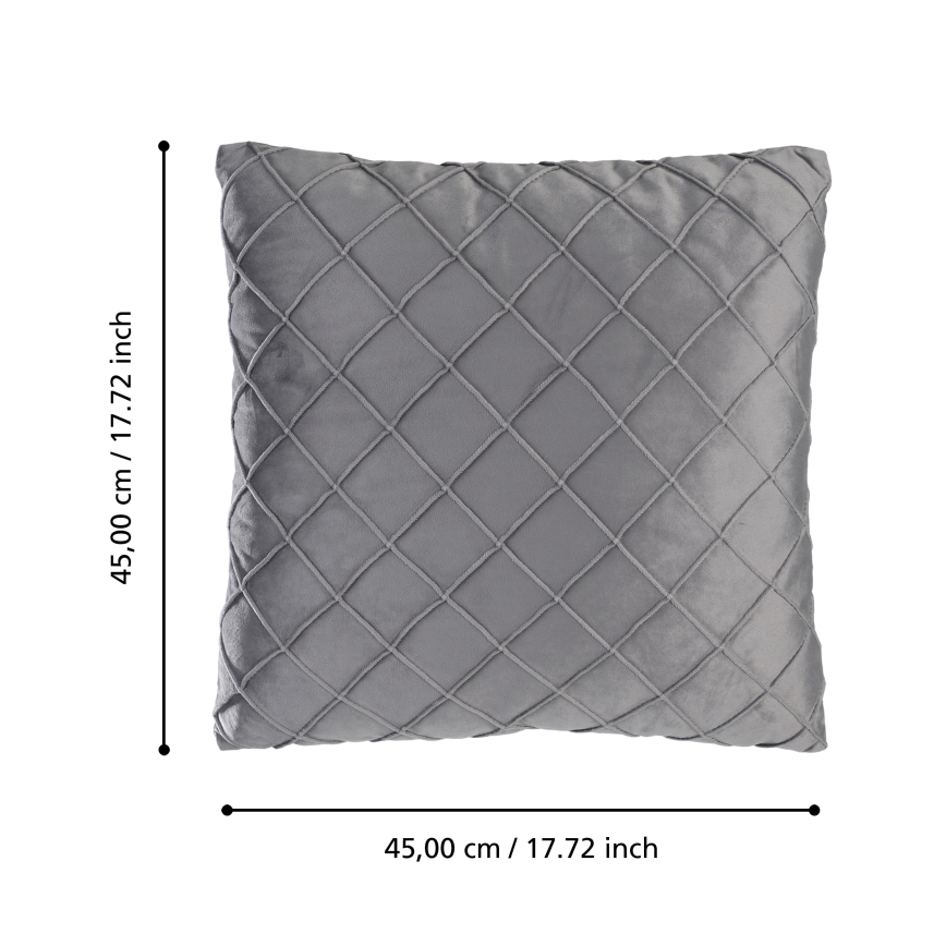 Eglo 420254 - Decorative cushion SHOURA 45x45 cm grey