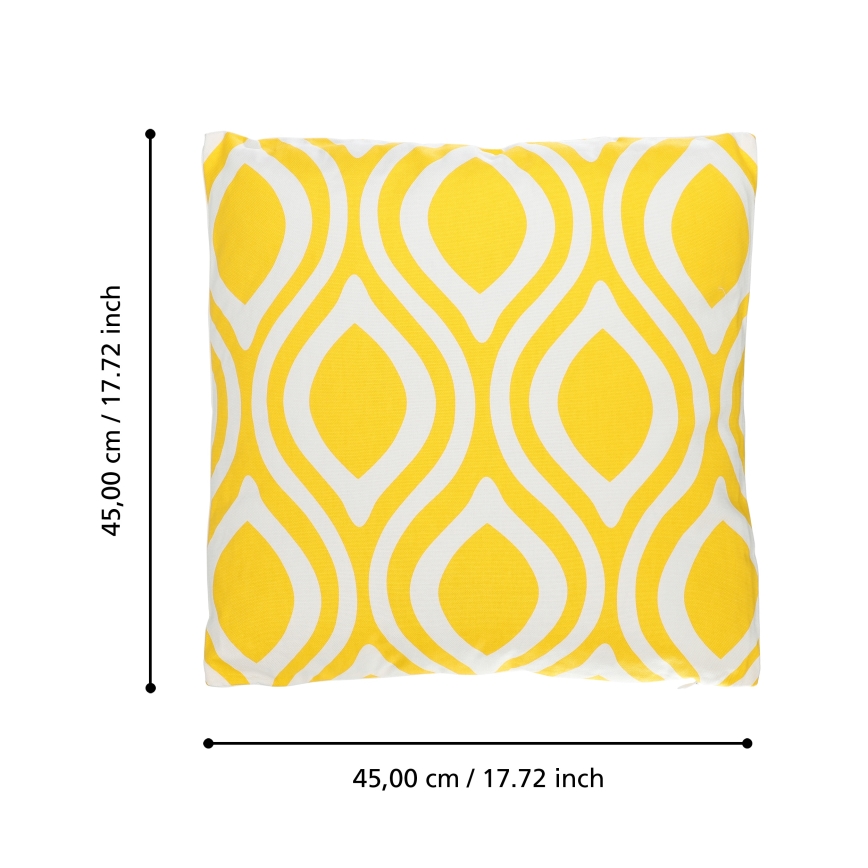 Eglo 420293 - CHEVERY Decorative Cushion 45×45 cm, Yellow