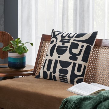 Eglo 420307 - CHEVERY decorative cushion 45x45 cm cream/black