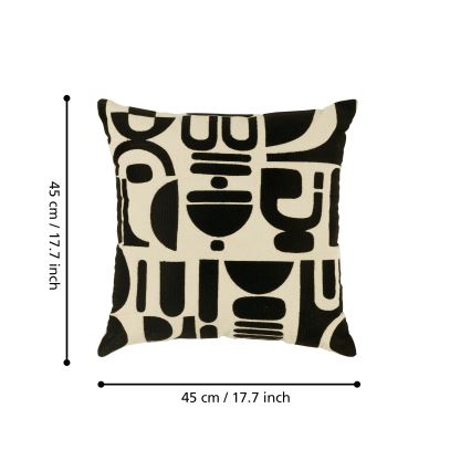 Eglo 420307 - CHEVERY decorative cushion 45x45 cm cream/black