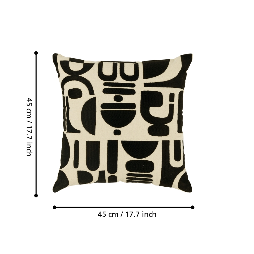 Eglo 420307 - CHEVERY decorative cushion 45x45 cm cream/black