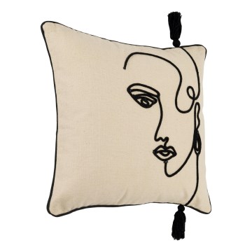 Eglo 420329 - Decorative Cushion CHEVERY 45x45 cm Cream/Black