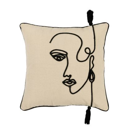 Eglo 420329 - Decorative Cushion CHEVERY 45x45 cm Cream/Black