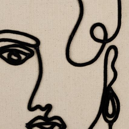 Eglo 420329 - Decorative Cushion CHEVERY 45x45 cm Cream/Black