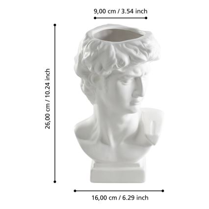 Eglo - Ceramic vase 26x16 cm white