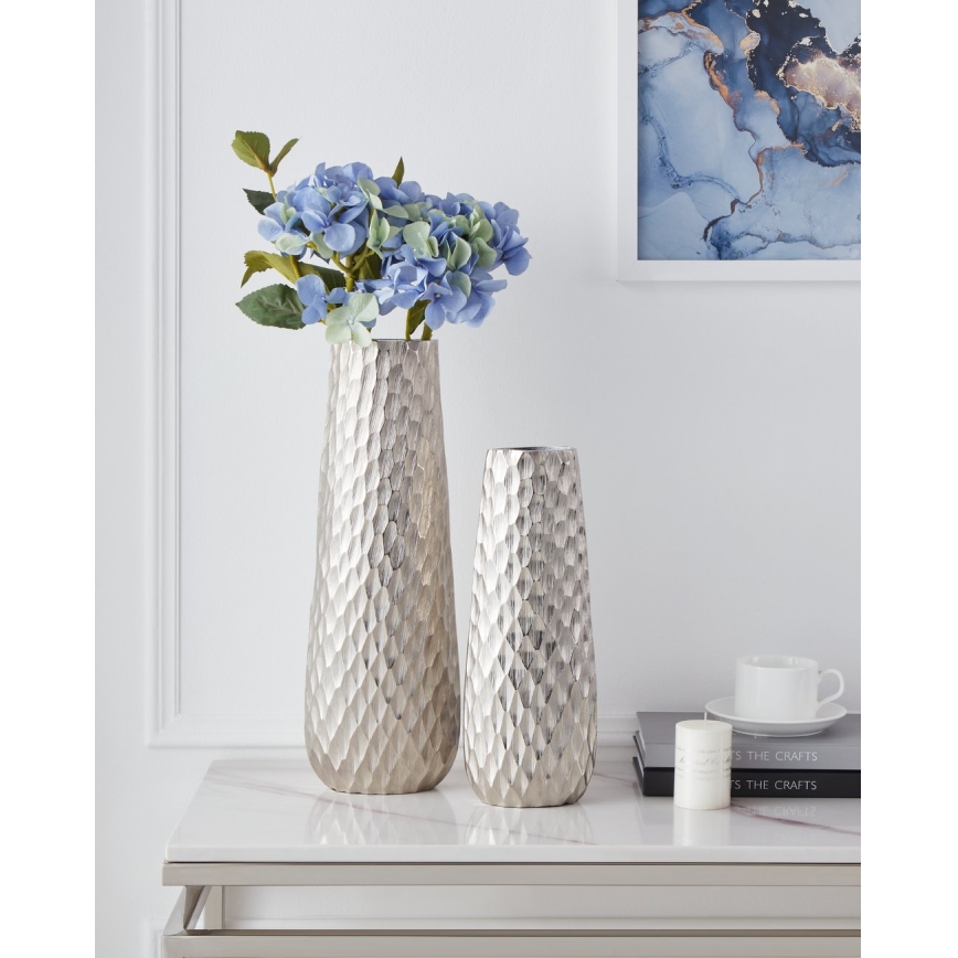 Eglo - Metal vase 40,5x14 cm silver