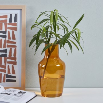 Eglo 421223 - SIRANANA glass vase 25x13,3 cm yellow/smoky