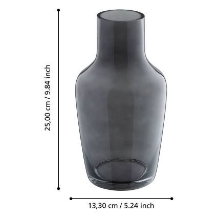 Eglo - Glass vase 25x13,3 cm black