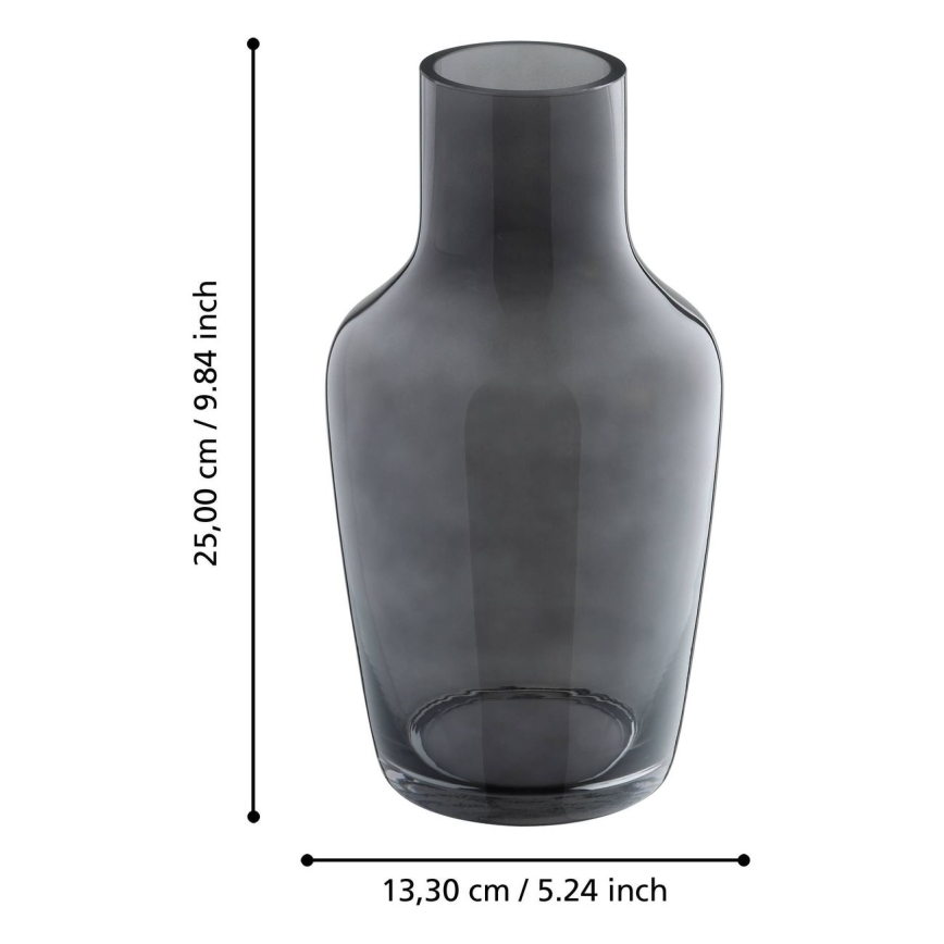 Eglo - Glass vase 25x13,3 cm black