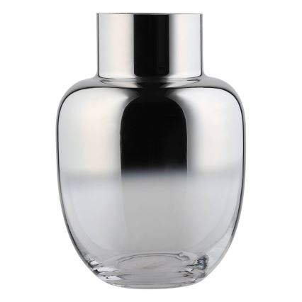 Eglo - Glass vase 20x14 cm silver