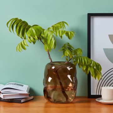 Eglo 421238 - MAROSAVA Glass Vase 23x20 cm Brown/Smoky