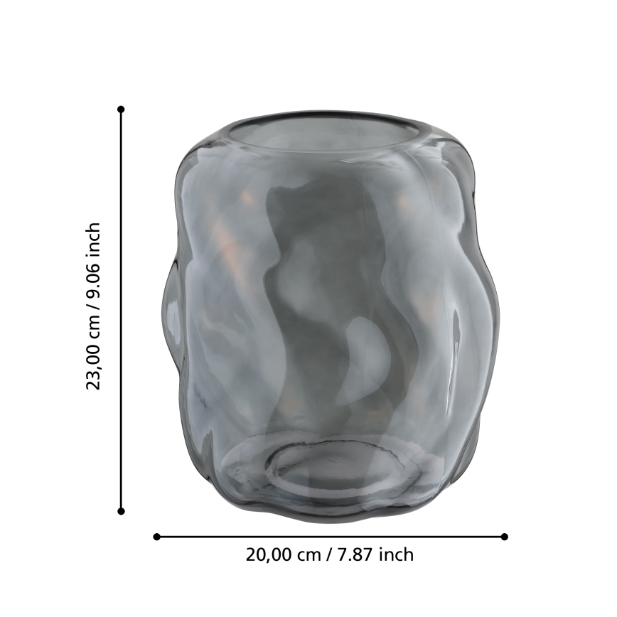 Eglo 421239 - MAROSAVA Glass Vase 23x20 cm Black/Smoked