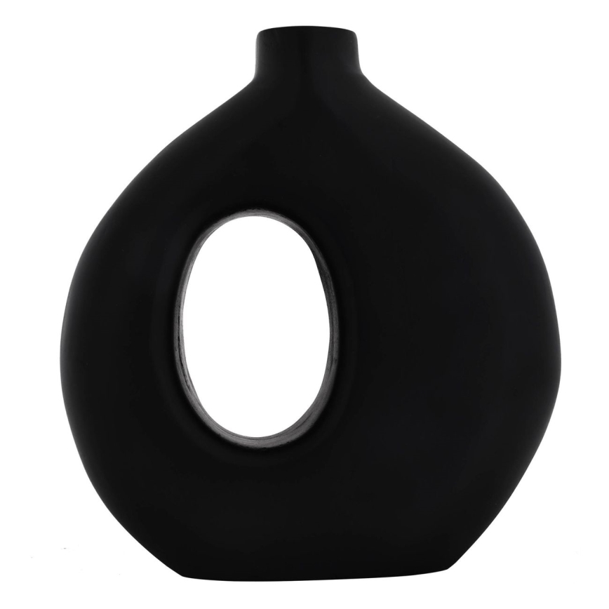 Eglo - Wooden vase 16,5x18 cm black