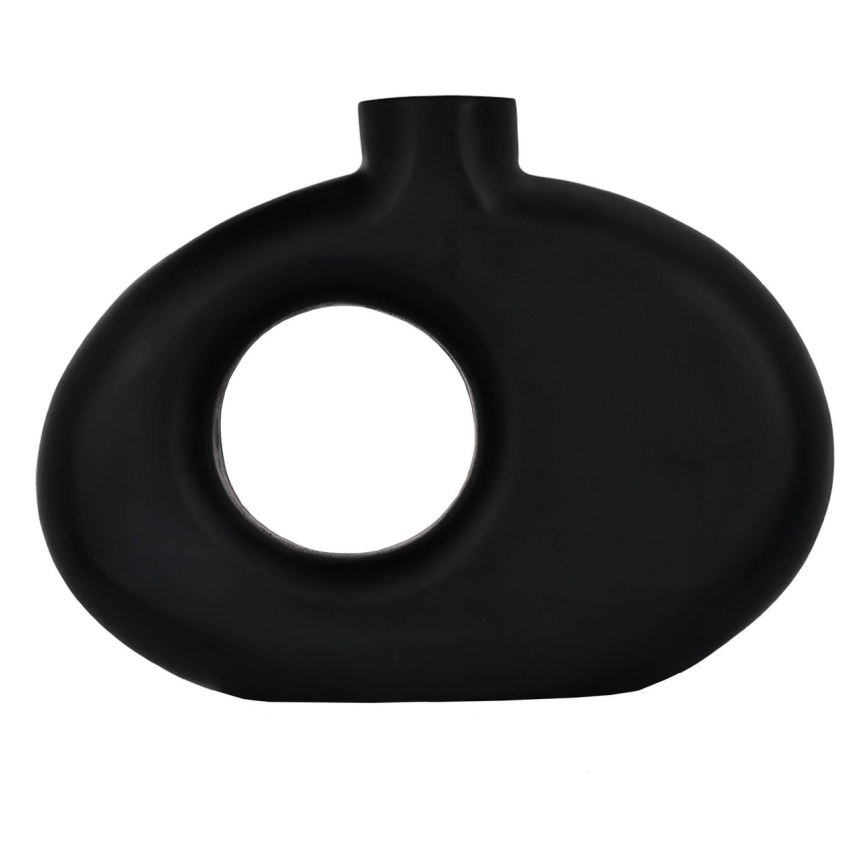 Eglo - Wooden vase 18x25,5 cm black