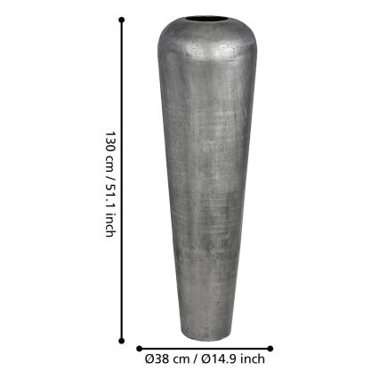Eglo 421334 - MIYAZAKI Metal Vase, 130 x 38 cm, Gray
