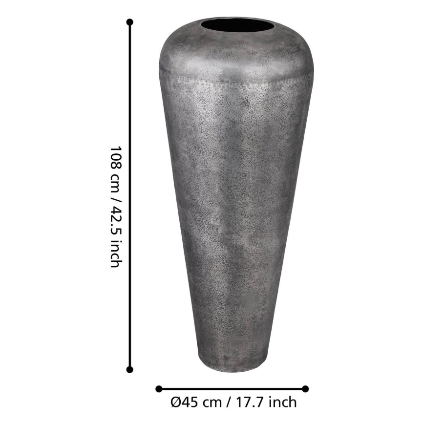 Eglo 421336 - MIYAZAKI Metal Vase 108 x 45 cm, Grey