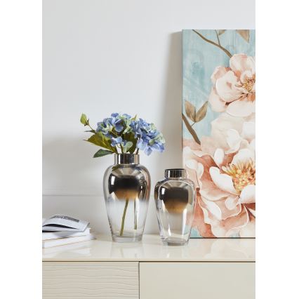 Eglo 421359 - Glass vase KENYASI 27x15,5 cm polished chrome