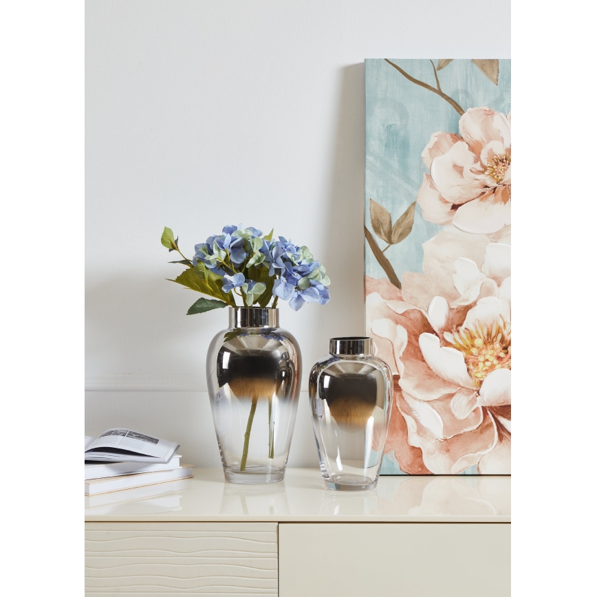 Eglo 421359 - Glass vase KENYASI 27x15,5 cm polished chrome