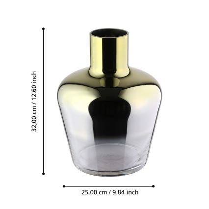 Eglo 421368 - SAMUNTAI Glass Vase 32x25 cm Gold