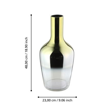 Eglo 421372 - SAMUNTAI glass vase 48x23 cm gold
