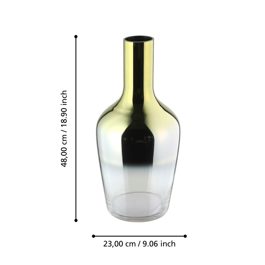 Eglo 421372 - SAMUNTAI glass vase 48x23 cm gold