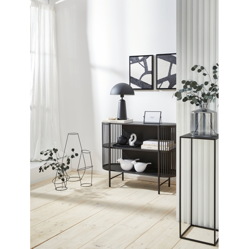 Eglo 421385 - NABAS Glass Vase, 24.5 x 21 cm, Black/Smoky