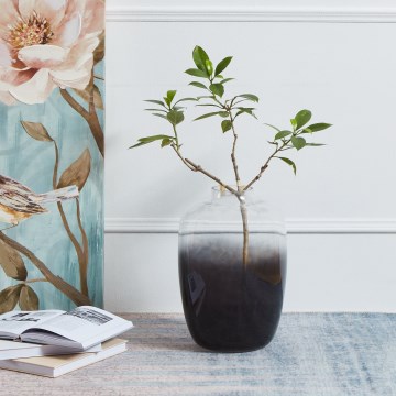 Eglo 421392 - CULASI Glass Vase 35.5 x 24.5 cm, Black/Smoked