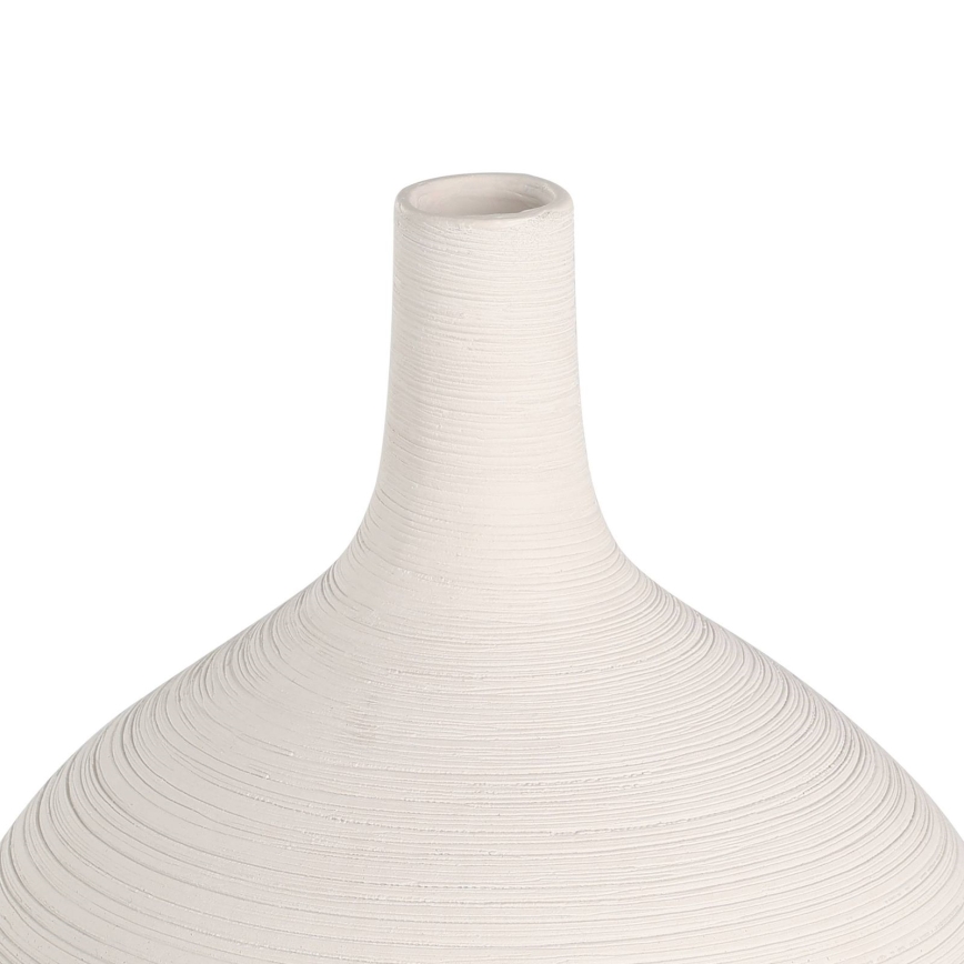 Eglo - Ceramic vase 22x16 cm white/gold