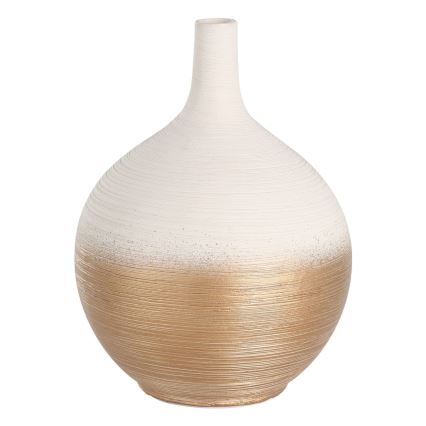 Eglo - Ceramic vase 22x16 cm white/gold