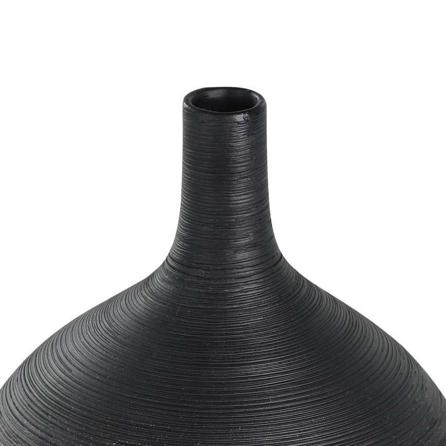 Eglo - Ceramic vase 22x16 cm black/gold